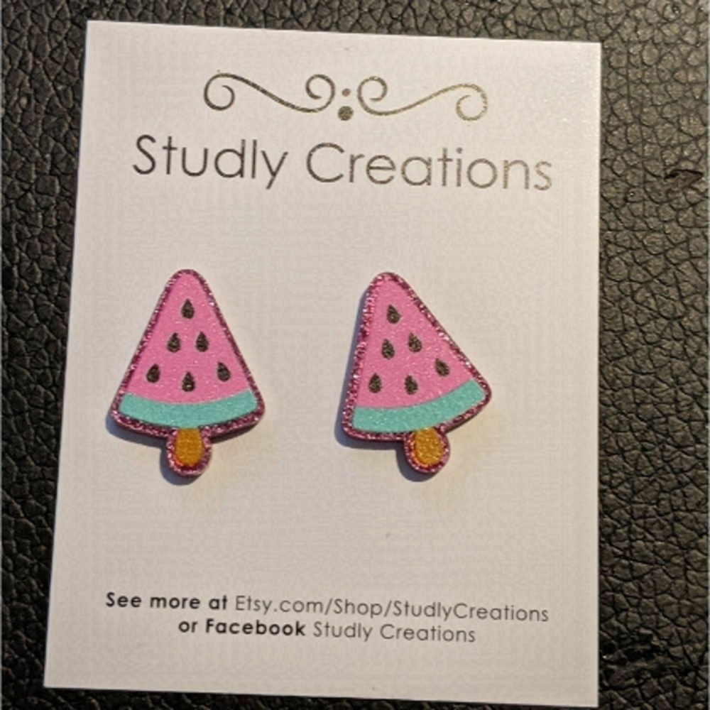 STUDLYCREATIONS watermelon Earrings